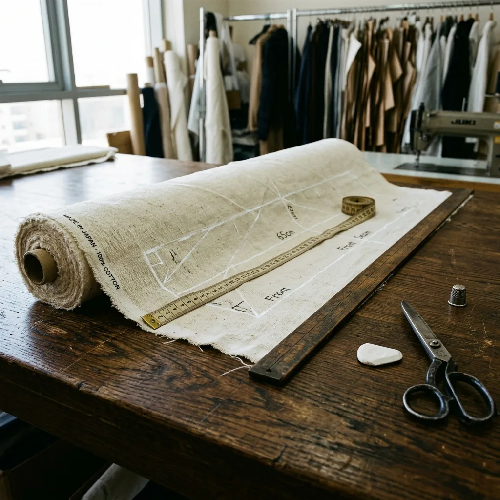 Raw Un-cut Japanese Cotton Textile Bolt